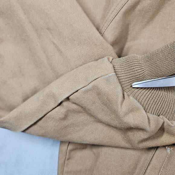 Vintage Red Kap Canvas Jacket Mens Large Hooded Full Zip Workwear Brown Tan Duck - Picture 4 of 13